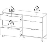 Tvilum Bela/v naravni barvi komoda v hrastovem dekorju 156x92x40 cm Ikast – | Shoptok.si