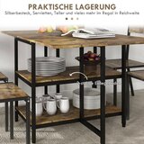  Sklopivi blagovaonski stol industrijski dizajn 140 cm x 80 cm x 75 cm smeđa + crna | shoptok.hr