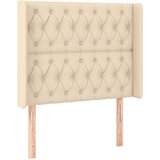  LED uzglavlje krem 93 x 16 x 118/128 cm od tkanine | shoptok.hr