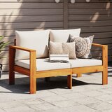 Maison Chic Vrtni kavč - Zunanji kavč z blazinami dvosed trden akacijev les, (22041069) | Shoptok.si