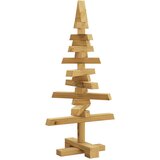 vidaXL Leseno božično drevo z stojalom Rjava 60 cm Trdna borovina | Shoptok.si