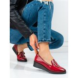 W. POTOCKI Potocki red women's shoes on a low wedge Cene'.'