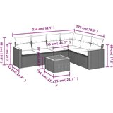  7-dijelni set vrtnih sofa sivi od poliratana | shoptok.hr