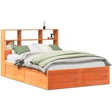 Maison Chic Posteljni okvir - Dvoposteljna postelja - Zakonska postelja brez vzmetnice voščeno rjav 160x200 cm borovina-J4677, (21769220) | Shoptok.si