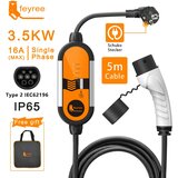 feyree Prenosni EV polnilec, prilagodljiv tok 8-16A, IP65 vodoodporen, Type2 16A 3.5KW, (5000157725) | Shoptok.si