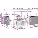  Set vanjskih sofa 5 kom. Prirodna i krem Poliester | shoptok.hr