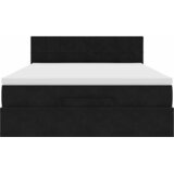  Ottoman krevet s madracem crni 140x200 cm baršun | shoptok.hr