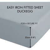 Catherine Lansfield Prašno modra napenjalna rjuha iz perkala 135x190 cm Easy Iron Percale – | Shoptok.si