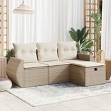  4-dijelni set vrtnih sofa s jastucima bež od poliratana | shoptok.hr