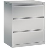C+P Predalnik za kartoteko ACURADO, 2 vrsti, 3 predali, aluminijasto bele barve | Shoptok.si