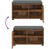 Klupa za hodnik s jastukom Staro drvo 80 x 38 x 46 cm | shoptok.hr