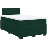 Box spring krevet s madracem tamnozeleni 120x200 cm baršunasti | shoptok.hr