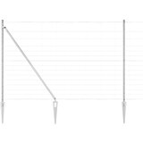 vidaXL Pašna ograja srebrna 25 x 1.6 m Pocinkano jeklo, (5000096522) | Shoptok.si