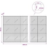  Gabion s žicom debljine 5 mm i mrežom 5x5 cm 1050x10x150 cm - 10 cm 150 cm 1050 cm | shoptok.hr