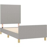  Posteljni okvir z vzglavjem svetlo siv 80x200 cm blago, (20788414) | Shoptok.si