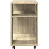  Bočni stolić s kotačima boja hrasta sonome 70x35x60 cm drveni | shoptok.hr