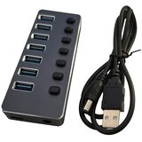 E-green USB 3.1 tip C - HUB Superbrzi 7port USB 3.0 Cene