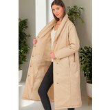 Dewberry Z6688 WOMEN'S COAT-PLAIN BEIGE Cijene