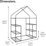 Vonhaus staklenik 193 x 73 x 143cm | shoptok.hr