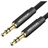 Vention Fabric Braided 3.5mm Male to Male Audio Cable 1m, Black | shoptok.hr