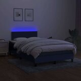  Krevet box spring s madracem LED plavi 120 x 200 cm od tkanine | shoptok.hr