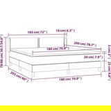 Box spring postelja z vzmetnico svetlo siva 180x200 cm žamet, (20898686) | Shoptok.si