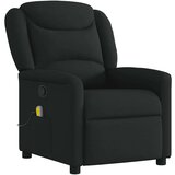 vidaXL Masažni naslanjač črno blago | Shoptok.si