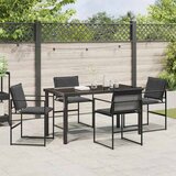  Vrtni set za objed 5 pcs Crna 140 x 70 x 73 cm | shoptok.hr