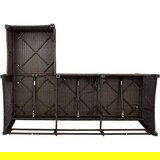 vidaXL Reclining Garden Sofa z blazinami v obliki črke L Brown Cene