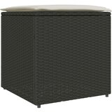  Vanjska kutija za skladištenje Crna i krem Ratan poliester 80 cm | shoptok.hr