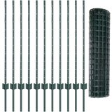 Euro ograda s postom 25 x 1 m Čelik premazan PVC-om Zelena | shoptok.hr