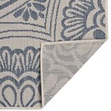 Vanjski tepih ravnog tkanja 200 x 280 cm plavi s uzorkom | shoptok.hr