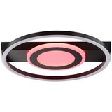 Brilliant LED RGBW prigušiva plafonska svetiljka MAUREEN LED/20W/230V 3000-6500K crna+ daljinski upravljač | Eponuda.com