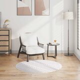  Perivi tepih φ 120 cm crno-bijeli | shoptok.hr