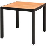 The Living Store Vrtna miza rjava 80x80x74 aluminij in WPC - Vrtna Jedilna Miza, (21481494) | Shoptok.si