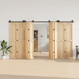 Pribor za klizna vrata 366 cm čelični crni | shoptok.hr