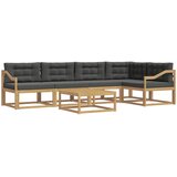  Set vanjskih sofa 6 kom. Bijela i antracit Poliester | shoptok.hr