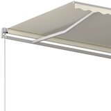 vidaXL Avtomatsko zložljiva tenda s stebrički 4,5x3 m krem | Shoptok.si
