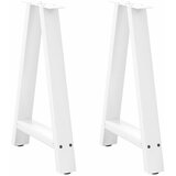 vidaXL Noge za jedilno mizo v obliki črke A, 2 kosa, bele barve, 60 x (72-73) cm, jeklo, (22123582) | Shoptok.si