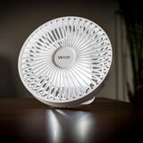  LED Punjivi stoni ventilator sa LED osvetljenjem LED/2W/5V USB 2400 mAh bela | Eponuda.com