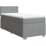  Okvir kreveta s oprugama i madrac svjetlosivi 90x200cm tkanina | shoptok.hr