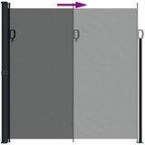  Bočna tenda na uvlačenje crna 220 x 600 cm | shoptok.hr