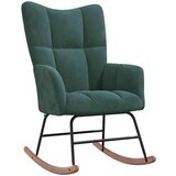  Stolica za ljuljanje s osloncem za noge tamnozelena baršunasta | shoptok.hr