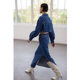 Trendyol Limited Edition Blue Textured Slit Maxi Denim Skirt | Eponuda.ba