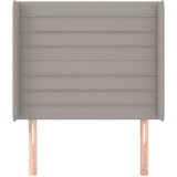  Uzglavlje s ušima svjetlosivo 93x16x118/128 cm od tkanine | shoptok.hr
