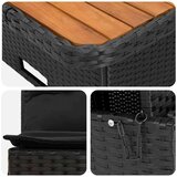 2 Kos Vrtna srednja sofa z dvigalno mizo poli ratan Črna, (5000272354) | Shoptok.si