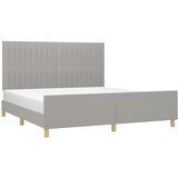  Okvir za krevet bez madraca svjetlosivi 160 x 200 cm od tkanine | shoptok.hr