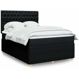  Krevet s oprugama i madracem crni 140x200 cm od tkanine | shoptok.hr