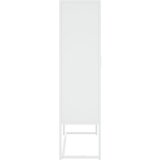  Visoka komoda bijela 80 x 35 x 135 cm čelična | shoptok.hr