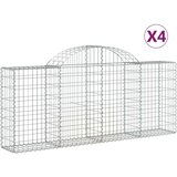  Lučne gabionske košare 4 kom 200x30x80/100 cm pocinčano željezo | shoptok.hr